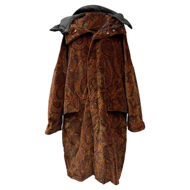 Etro Kapuzenmantel mit Paisley-Print aus mehrfarbigem Samt