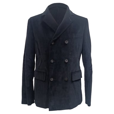 Zweireihiger Blazer „Mr. P.“ mit Taschen aus schwarzem Cord