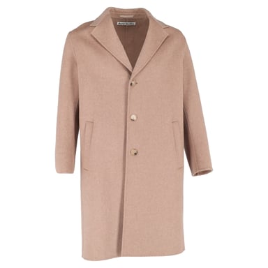 Acne Studios langer Mantel aus beiger Wolle