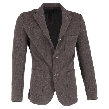 Comme des Garçons einreihiger Blazer aus brauner Wolle