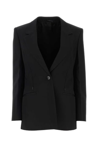 Schwarzer Wollmischblazer