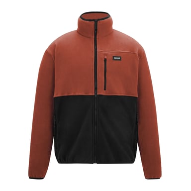 Regatta - "Frankie" Fleecejacke für Herren, Durchgehender Reißverschluss (Ziegelrot/Schwarz)