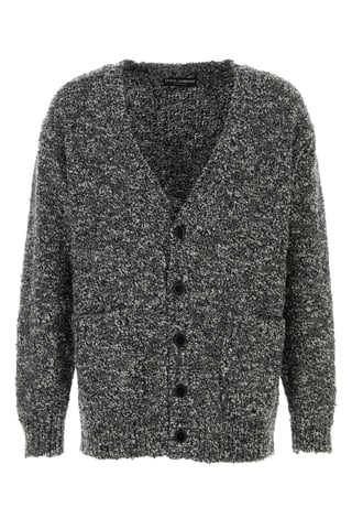 Zweifarbiger Wollmisch-Cardigan