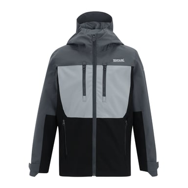 Regatta - "Highton" Jacke, wasserfest für Kinder (Mittelgrau/Wolkengrau/Schwarz)