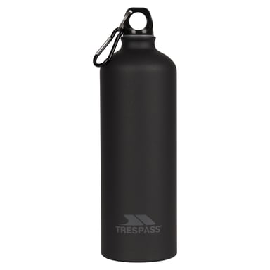 Trespass Erwachsene Slurp Wasserflasche mit Karabiner (1 Liter) (Matt Schwarz)