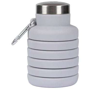 Trespass - Wasserflasche "Vavo", Faltbar, Silikon (Platin)