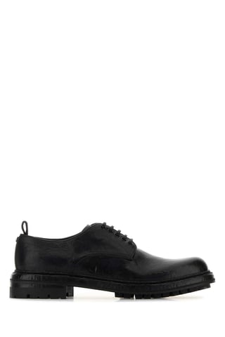 Schwarze Leder Schnürschuhe