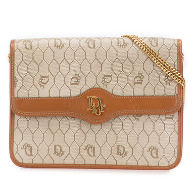 Gebrauchte honeycomb-beschichtete Canvas-Schultertasche mit Kette