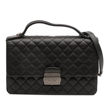 Gepolsterte Lederhandtasche