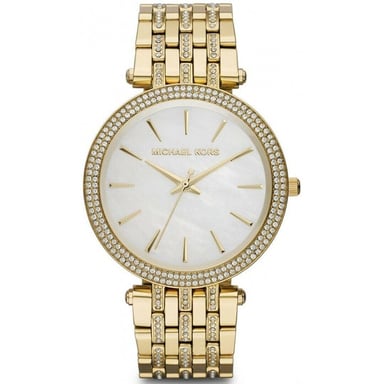 Michael Kors MK3219 Darci Gold Stahl Damenuhr mit Perlmutt-Zifferblatt