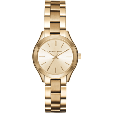 Michael Kors MK3512 Mini Slim Runway Damenuhr, 34 mm, Edelstahl - Gold