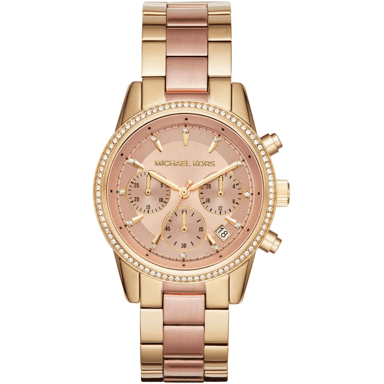 Michael Kors MK6475 Ritz Zweifarbig 37mm Damen Chronograph Uhr