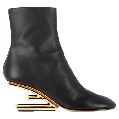 Fendi First Stiefeletten aus schwarzem Leder