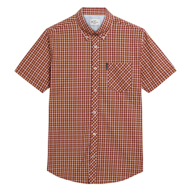 Ben Sherman - "Signature House" Hemd für Herren, kurzärmlig (Rot)