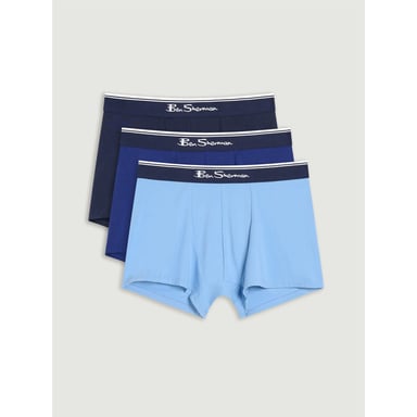 Ben Sherman - "Mod" Boxershorts für Herren, Stripes (3er-Pack) (Blau)