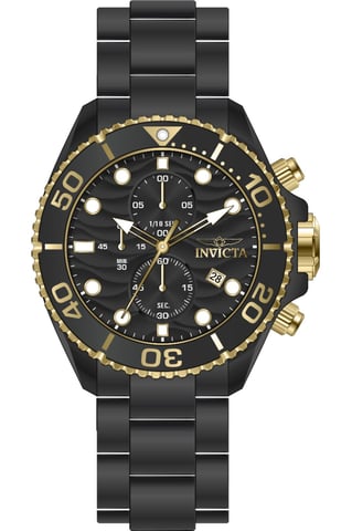 Invicta Pro Diver Herrenuhr 50222, Quarzwerk, 53 mm Gehäuse - Schwarz