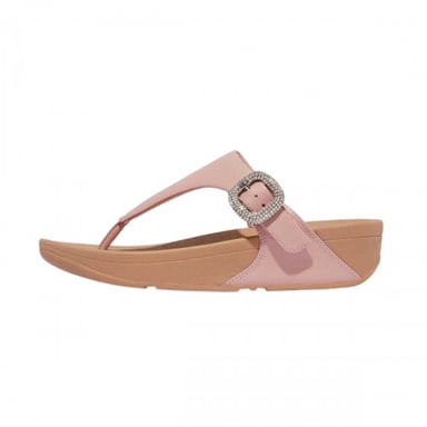Fit Flop - "Lulu" Kristall Sandalen für Damen, Leder, Schnalle (Beige)