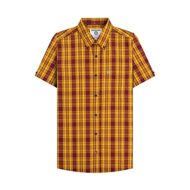 Lambretta - Hemd für Herren/Damen Unisex (Burgunderrot/Gold)