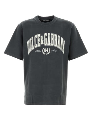 Dolce & Gabbana Baumwoll-T-Shirt, charcoal - Dunkelgrau
