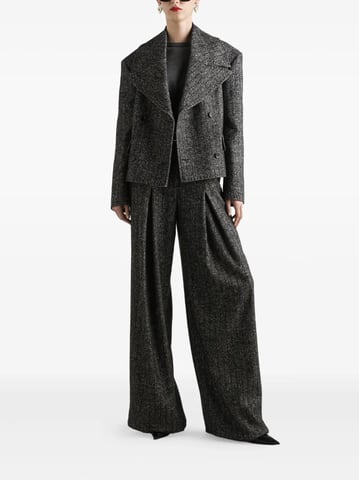 Dolce & Gabbana Short oversized gestreifte Jacke - Dunkelgrau