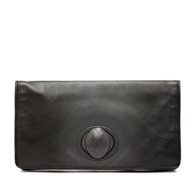 Gebrauchte Leder Turn Lock Clutch