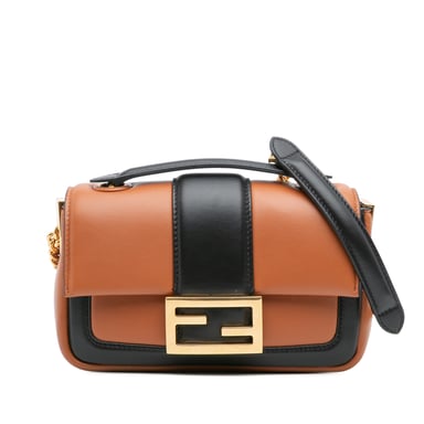 Gebrauchte Mini Bicolor Nappa Apolo Ketten Baguette Schultertasche