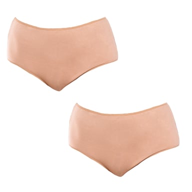 2er-Pack Damen Hohe Taille Bambuspanties Q906