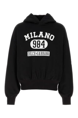 Schwarzes Baumwoll-Sweatshirt