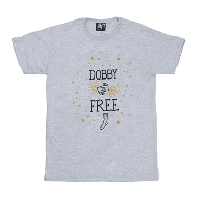 Harry Potter - "Dobby Is Free" T-Shirt für Mädchen (Grau)