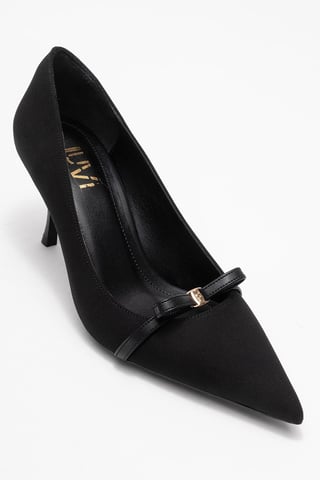 Prologue Annie Pumps mit Schleife und spitzem Zehenbereich - Schwarz