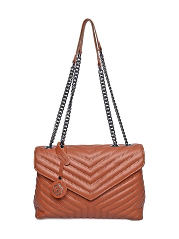 Luisa Vannini Braun Rindsledertasche