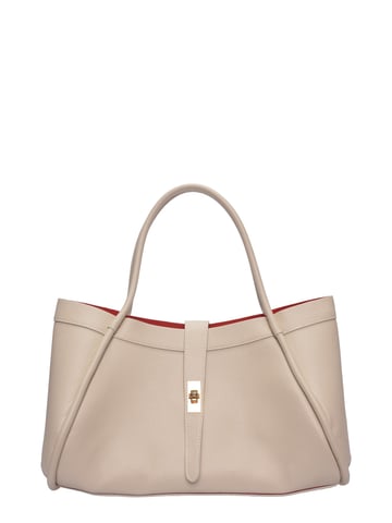 Luisa Vannini Beige Rindsledertasche