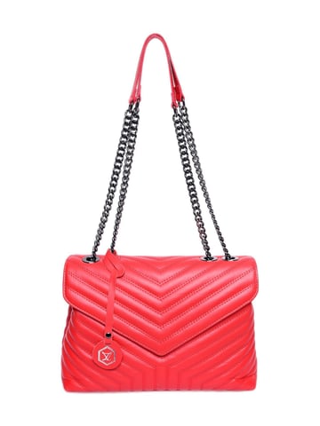 Luisa Vannini Rot Rindsledertasche
