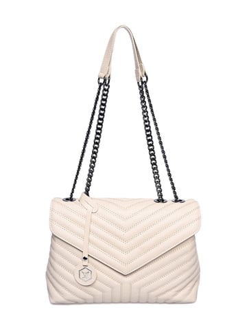Luisa Vannini Beige Rindsledertasche