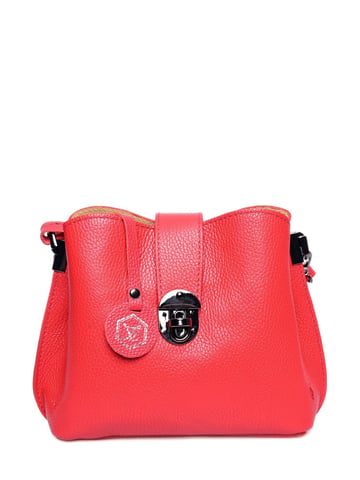 Luisa Vannini Rot Rindsledertasche