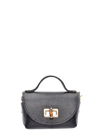 Anna Luchini Schwarz Rindsledertasche