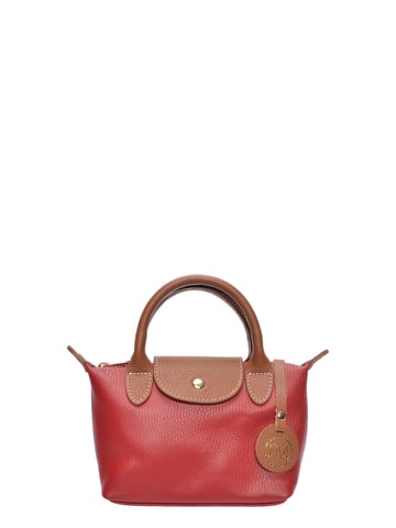 Roberta M Rot Rindsledertasche