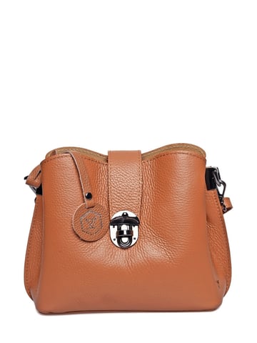 Luisa Vannini Braun Rindsledertasche