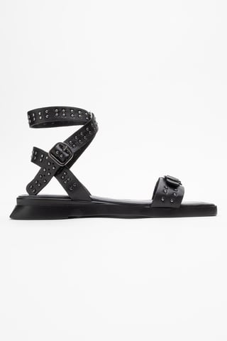 Forever & Always Leder-Sandale (Damen), Modell Carril - Schwarz