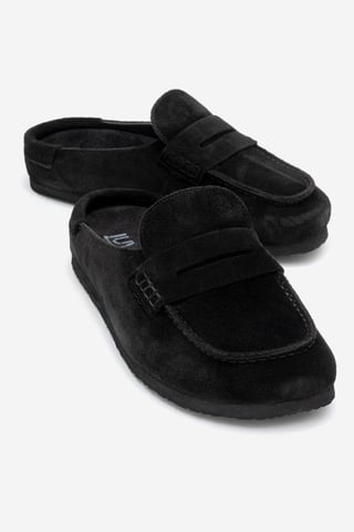 Priva Leder-Slipper zum Hineinschlüpfen