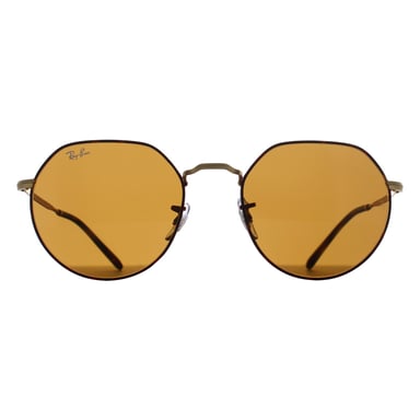 Ray-Ban Rund Unisex Matte Havanna auf Matte Arista Gold Braun RB3565 Jack