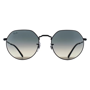 Ray-Ban Rund Unisex Poliert Schwarz Grau Gradient RB3565 Jack