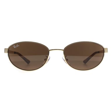 Ray-Ban Oval Damen Poliert Arista Gold Dunkelbraun RB3774D