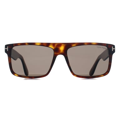 Tom Ford Rectangle Mens Dark Havana Smoke Grey Philippe FT0999