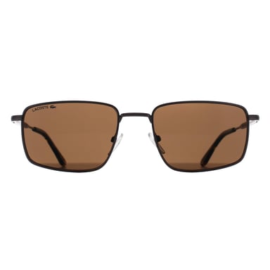 Lacoste Rectangle Mens Matte Licht Gunmetal Braun Grau L277S