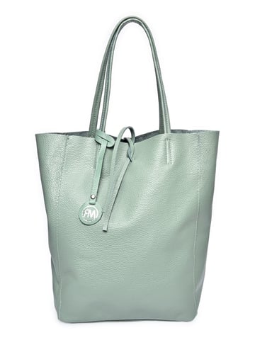 Roberta M Grün Rindsledertasche
