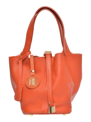 Anna Luchini Orange Rindsledertasche