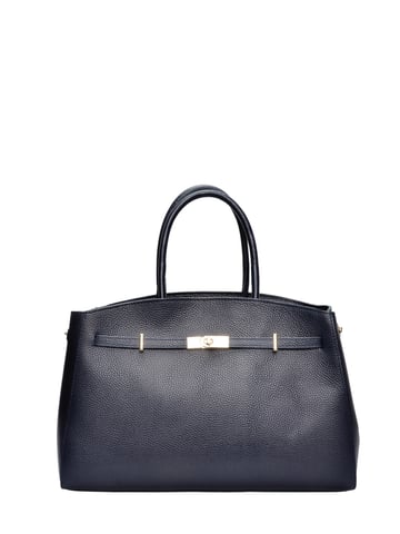Anna Luchini Blau Rindsledertasche