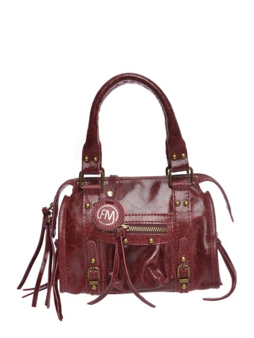 Roberta M Violet Rindsledertasche