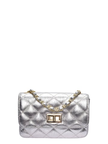 Luisa Vannini Silber Rindsledertasche